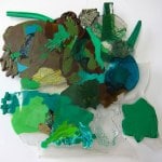 DELIRIUM GREEN_______melted plastic / 43 x 46 x 1 cm