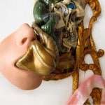 I'LL BE THE ONE TO WATCH YOU FALL_______melted plastic, rubber, glass crystal 34X 26X 7 cm / 2011