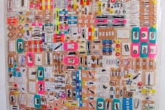 LOVE as a LIST OF VICARIOUS EDGES Series_______surgical scalpels, blades, pins, razors, bandages / various sizes / 2006 — 2010