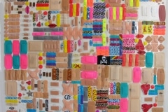 LOVE as a LIST OF VICARIOUS EDGES Series_______surgical scalpels, blades, pins, razors, bandages / various sizes / 2006 — 2010