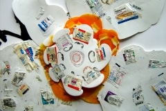 ISLAND OF THE LOTUS-EATERS_______melted pill bottles, sintra / 120X120 cm / 2009