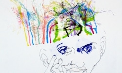 010_____mimeograph carbon, alcohol, ink on paper