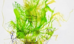 004_____mimeograph carbon, alcohol, ink on paper