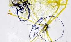 011_____mimeograph carbon, alcohol, ink on paper