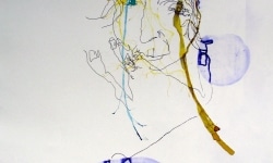 017_____mimeograph carbon, alcohol, ink on paper