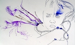 glafira_____mimeograph carbon, alcohol, ink on paper