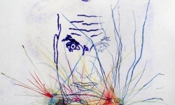 008_____mimeograph carbon, alcohol, ink on paper