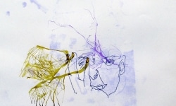 025____mimeograph carbon, alcohol, ink on paper