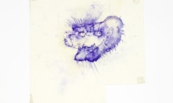 028_____mimeograph carbon, alcohol, ink on paper
