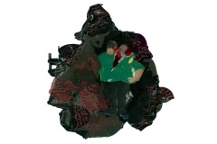 PILE OF WORDS IN THE NIGHT_______heated and pressed mixed plastic / 38 x 40 x 1 cm / 2008