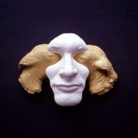 SELF—PORTRAIT WITH GOAT_______plaster / 1999