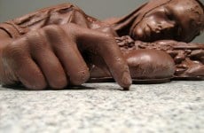 ON THE ROAD TO HEAVEN THE HIGHWAY TO HELL _______remnants of the suicide bomber / chocolate / 75X30X88 cm / 2008