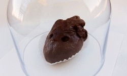 COP SUICIDE______chocolate molded from heart with bullet went through