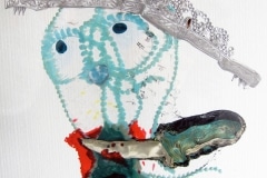 FOR A GOOD TIME CALL_______melted plastic / 33X 35cm / 2012