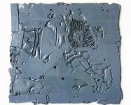 FROM_SPEEDY_CAR_ALL_LANDSCAPES_BELONG_TO_ME_______melted plastic / 70X70cm / 2016