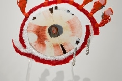 EYE FOR AN EYE_______melted plastic / 44x46x1 cm / 2011