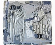 FROM_SPEEDY_CAR_ALL_LANDSCAPES_BELONG_TO_ME_______melted plastic / 70X70cm / 2016