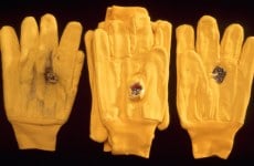 33 THINGS TO STOP A BULLET_______stacked gloves fired upon point blank with a shotgun, the shot terminated on 33-rd glove /1998