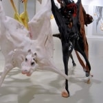 WILD HORSES COULDN'T DRAG ME AWAY_______ 190 x 120 x 130 cm / melted plastic horses, rubber