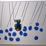 BLUE BIRD SYNDROME: TWILIGHT_______90 x 122 cm, scalpel blades, melted plastic on aluminum composite panel