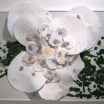 LITHIUM FLOWER: NOON_______90 x 122 cm / scalpel blades, melted plastic on aluminum composite panel