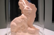 IN PILLS WE TRUST: UPPER BUNNY_______Pressed Klonopin, Ambien Pills in Form of Easter Bunny / 20 x 16 x 5