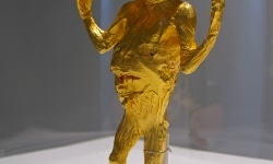 IF JESUS HAD BEEN AN ABORTION HOW HAPPY WE WOULD BE_______15 x 7 x 4 cm, 24 karat gold plated cast bronze / 2009 / Edition of 3 + 1 AP