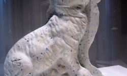 IN PILLS WE TRUST: DOWNER BUNNY_______Pressed Dextroamphetamine Pills in Form of Easter Bunny / 20 x 16 x 5 cm
