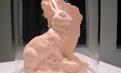 IN PILLS WE TRUST: UPPER BUNNY_______Pressed Klonopin, Ambien Pills in Form of Easter Bunny / 20 x 16 x 5