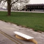 DEMARCATION OF A FLOATING NIGHT BOARD_______installation / backboard, ice-cream cones / 1995