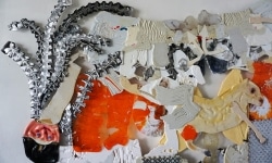 DRUNK OFF MY SHITTING, SNEEZING LADY I DID TUMBLED / mixed media, plastic / 2018 / Detail