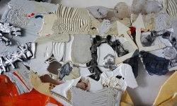 DRUNK OFF MY SHITTING, SNEEZING LADY I DID TUMBLED / mixed media, plastic / 2018 / Detail