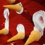 I'VE WAITED FOR YOU TOO LONG / road sign, ice-cream cones, silicon